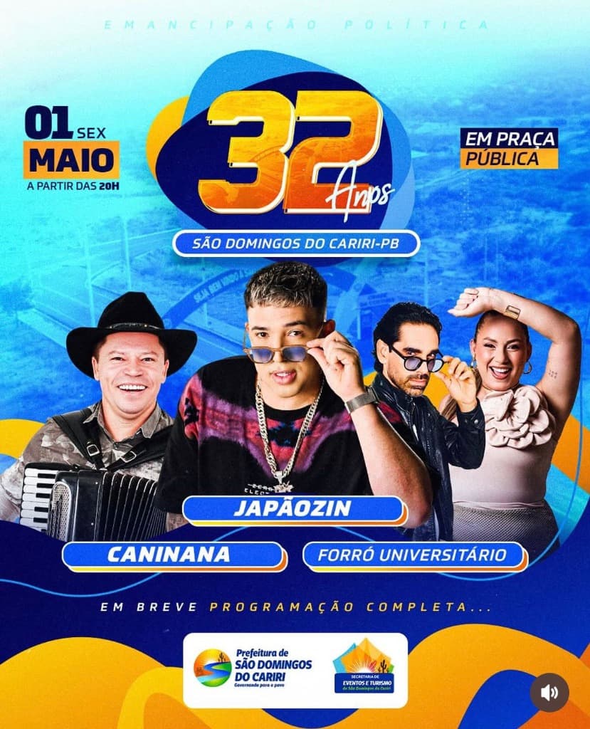 Show Forró Universitário em São Domingos do Cariri em São Domingos do Cariri - Praça Pública de São Domingos do Cariri