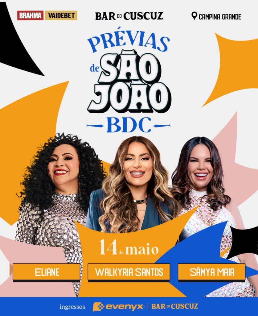 Imagem da notícia: Eliane, Walkyria e Sâmya Maia comandam as Prévias do São João no Bar do Cuscuz