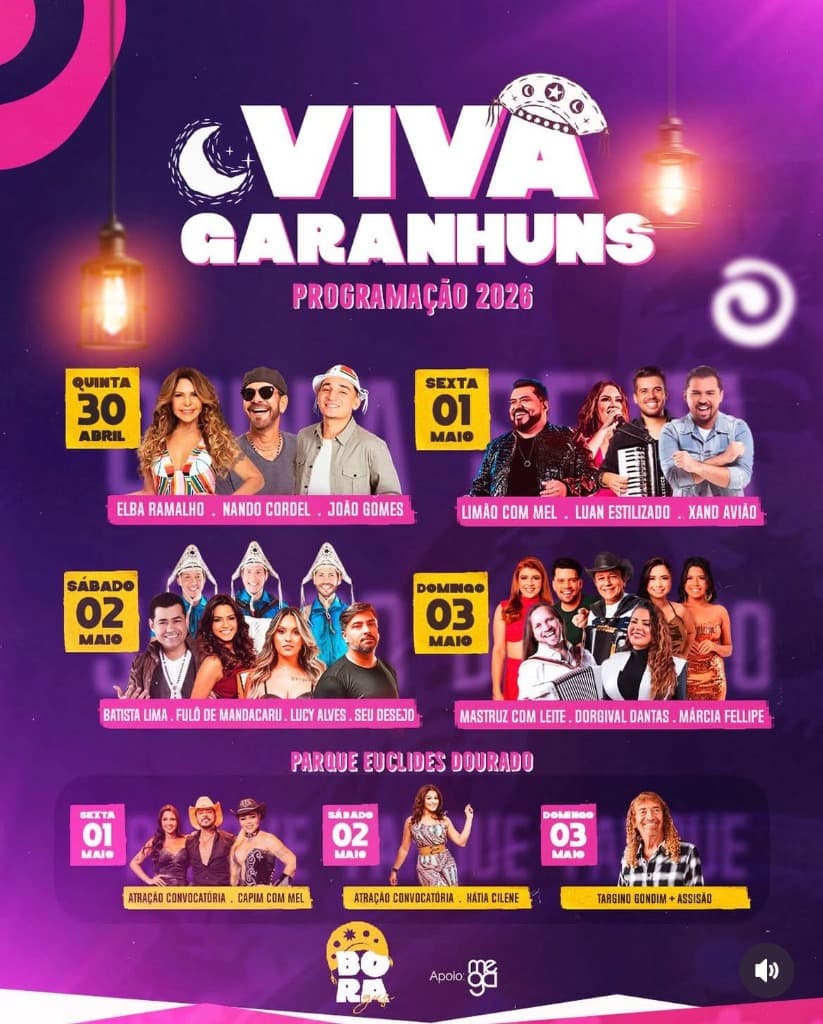 Imagem da notícia: Programação oficial do Viva Garanhuns 2026 é anunciada; veja detalhes