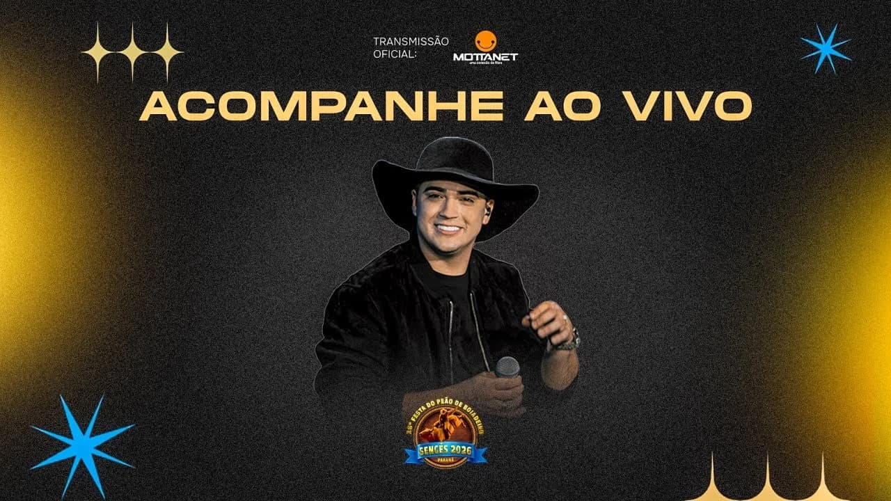 Miniatura de  Mottanet Ao Vivo: Festa do Peão Sengés 2026: Final do Rodeio e Show com Natanzinho Lima.