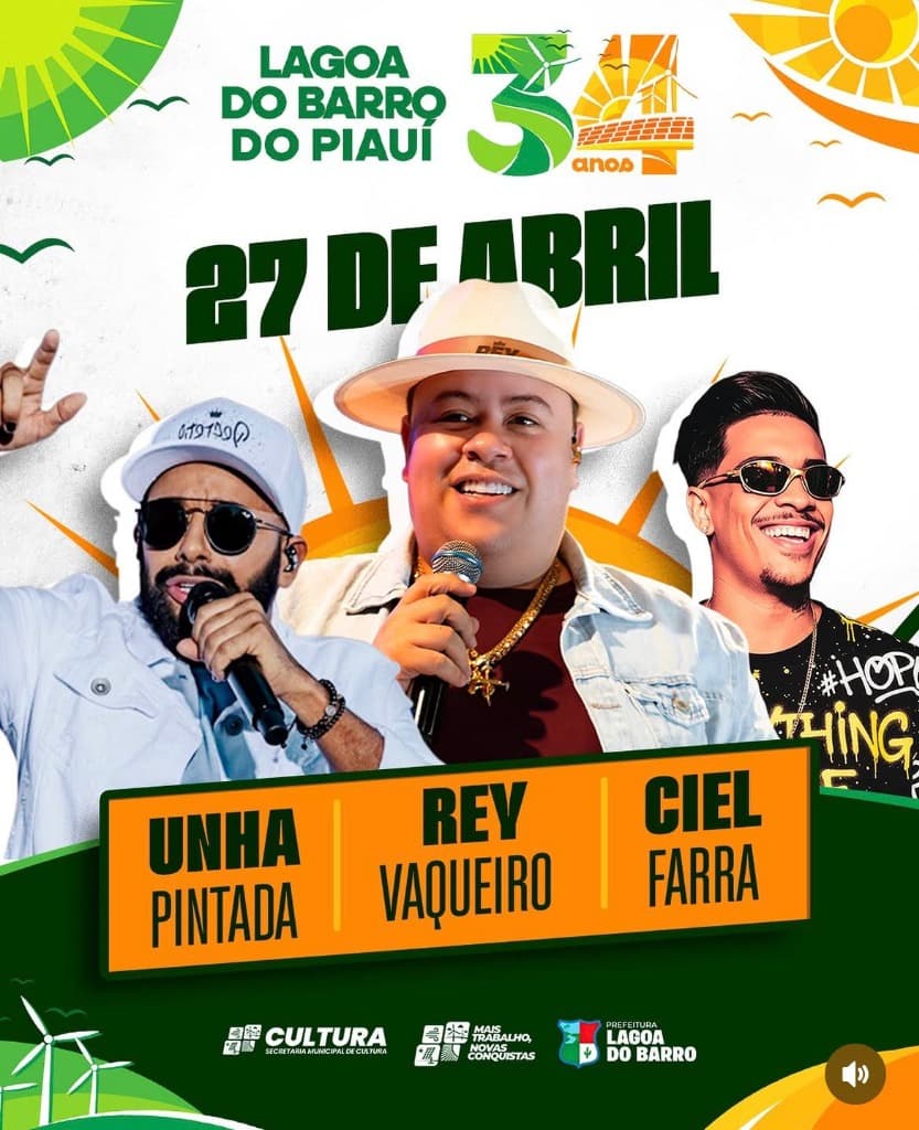 Imagem da notícia: A Prefeitura de Lagoa do Barro do Piauí Comemora 34 Anos Com Grande Festa de Unha Pintada e Rey Vaqueiro