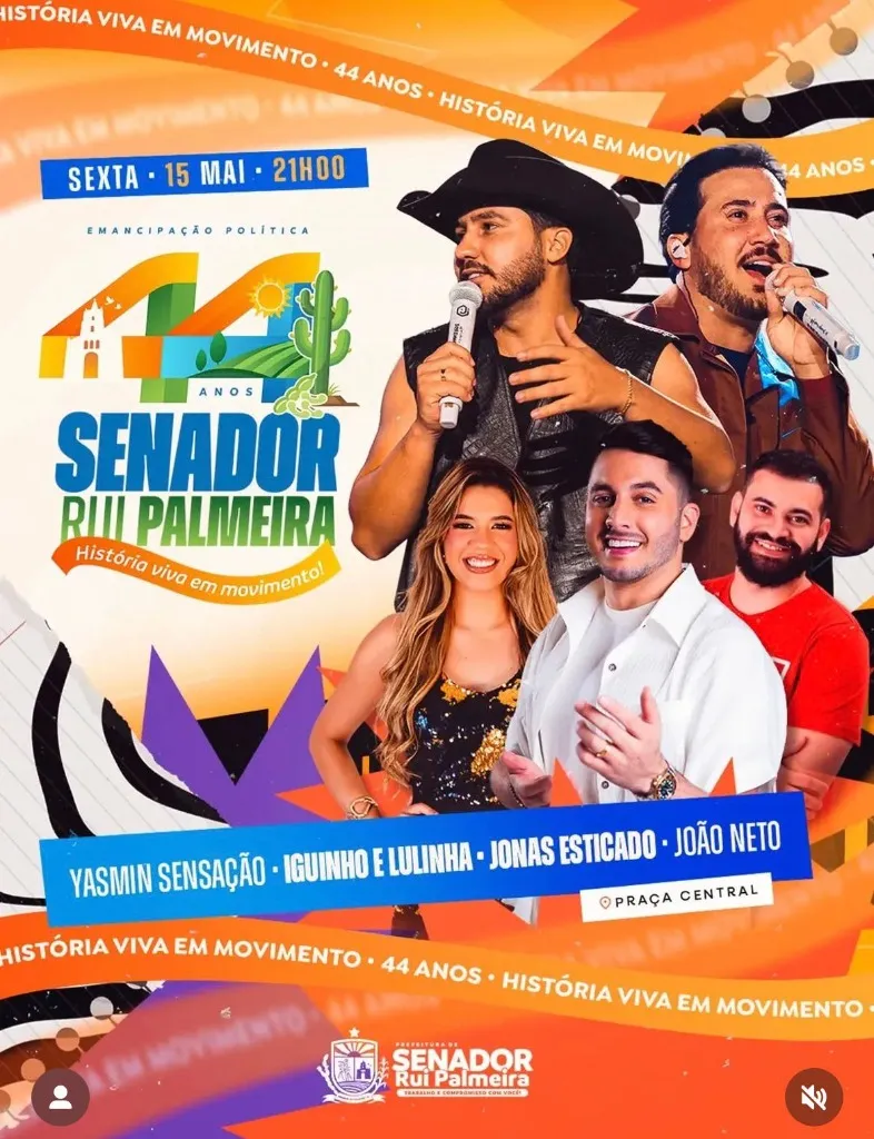 Imagem da notícia: Aniversário de Senador Rui Palmeira (AL) 44 Anos: Jonas Esticado, Iguinho e Lulinha, Yasmin Sensação e João Neto