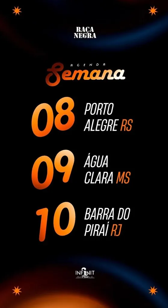Imagem da notícia: Agenda de Shows do Raça Negra - Maio de 2026