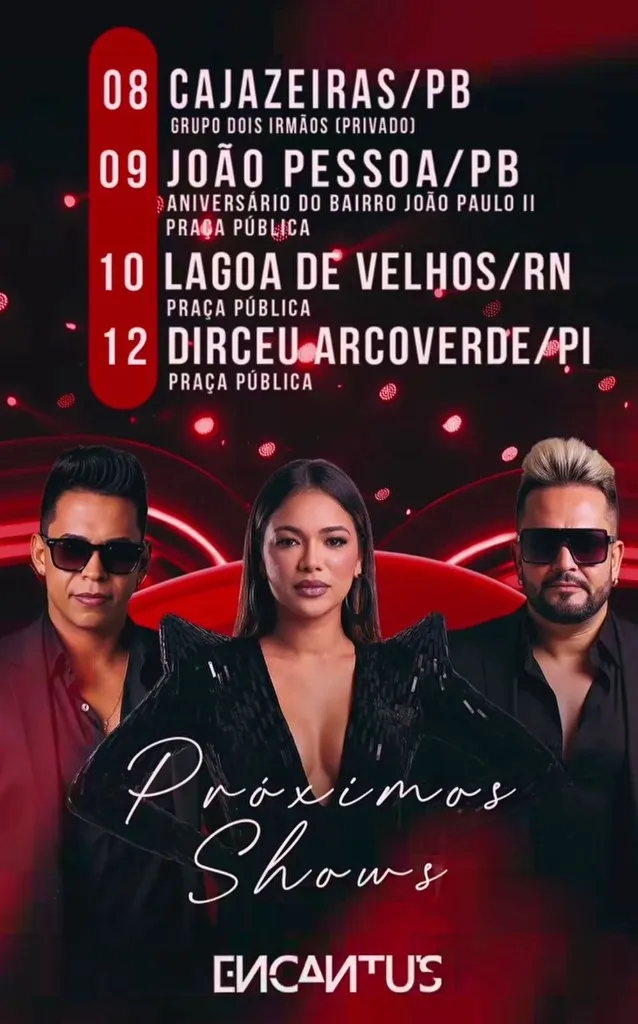 Imagem da notícia: Agenda de Shows da Banda Encantu's em Maio de 2026
