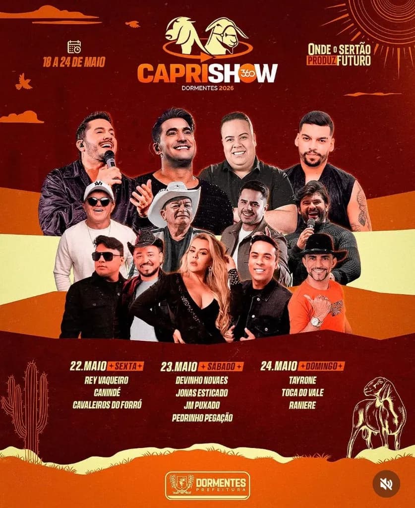 Imagem da notícia: Caprishow 360 em Dormentes (PE): Programação e Shows 2026