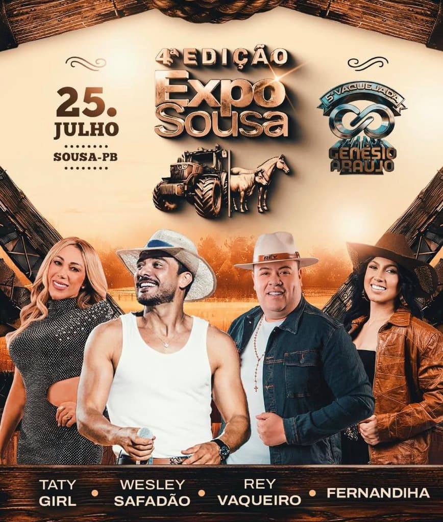 Imagem da notícia: O Imperador Crava na Paraíba (PB)! Wesley Safadão na Mega Expo Sousa Vaquejada