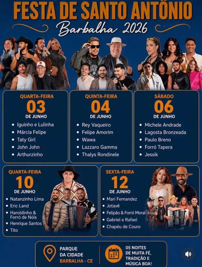 Márcia Felipe em Festa de Santo Antônio 2026 - Barbalha (CE)
